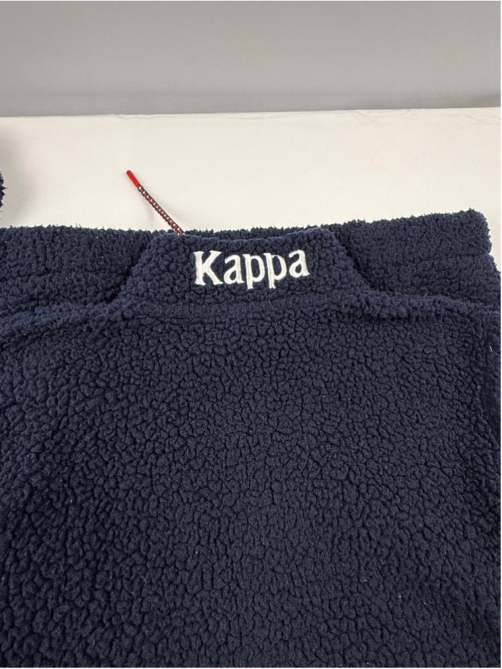 Kappa Iris Navy Fleece Quarter-Zip Sweatshirt Jacket Men Size S - Picture 9 of 12